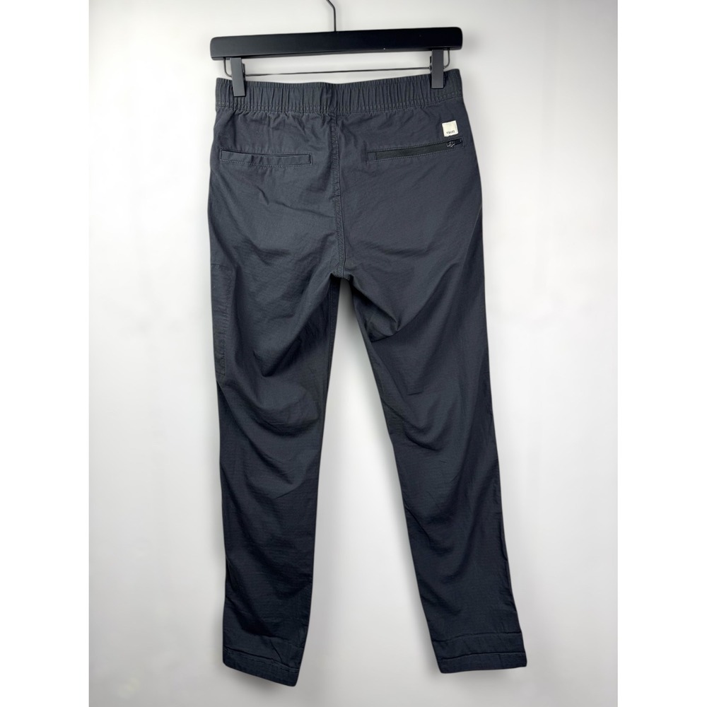 Vuori Womens Ripstop Slim Pant in Charcoal Midrise Drawstring Organic Cotton - Picture 7 of 13